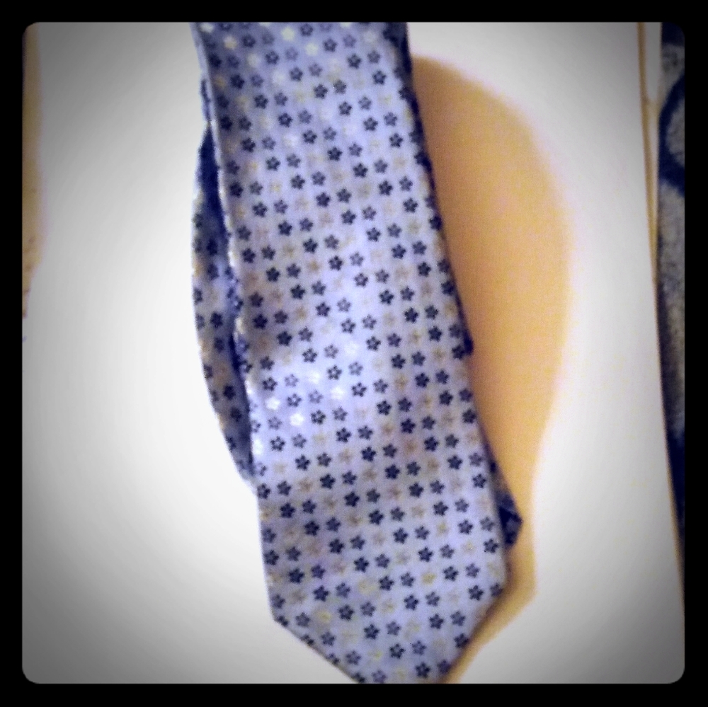 Men's Snow flake silk tie